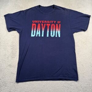 University of Dayton T-Shirt Mens NCAA UD Graphic‎ Tee Navy Blue